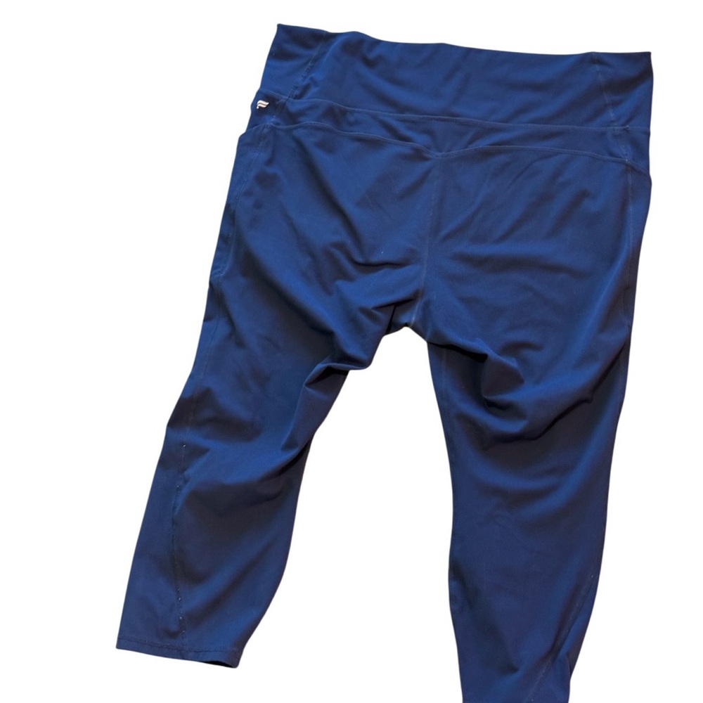 Fabletics PureLuxe Leggings 4X Blue High Rise Pocket Capri Activewear - Picture 2 of 3